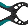 Wolfcraft Federzwinge FZ 40: Spannwerkzeug aus Kunststoff und Stahl, schwarz/türkis, Spannweite 40 mm.
