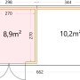 Gerätehaus Classico 3030 mit Lounge L Rechts 642 cm x 238 cm Hellgrau_10