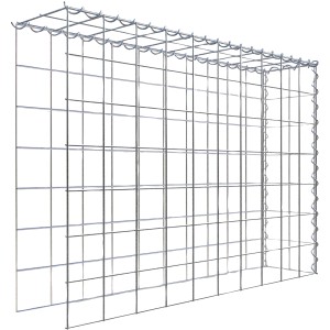 Gabiona Anbaukorb Typ 4, 70x100x20cm, Maschenweite 10x10cm, Drahtgitter