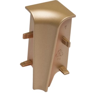 OBI Innenecke, Gold Matt, 2er-Pack für Laminat & Parkett Sockelleisten.