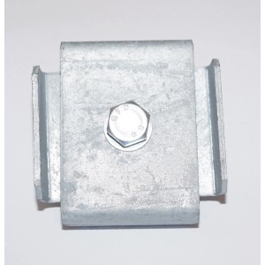 Gabiona Verbindungsklammer aus Aluminium für Gabionen mit 5x5 cm Maschenweite.