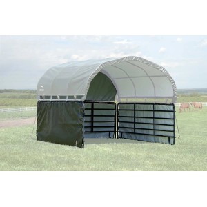 ShelterLogic Seitenverkleidung für Stallüberdachung (ohne Gestell) in Grün.