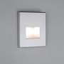 Paulmann LED-Wandeinbauleuchte Edge, eckig, Chrom matt. Einbaustrahler für Wandmontage.