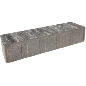 Bagattini Randstein grau-schwarz, 10x50x10 cm, für Terrassenplatten und Gehwegplatten.