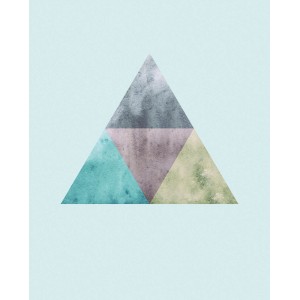 Komar Wandbild Triangles Top Blue 40 x 50 cm