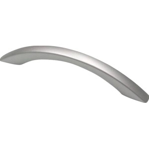 Griff 0563, silberfarbener Möbelgriff aus Kunststoff.