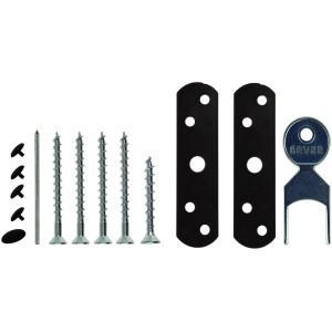 Fenstersicherung Stuco-Safe braun, 1-flügelig mit Pilzkopf und Zubehör.