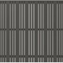 Sichtschutzzaun Tangent aus Nadelholz, umbragrau, 180x140 cm, mit schmalen und breiten Leisten.