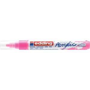 Edding 5100 Acrylmarker in Neonpink, mittlere Spitze für Leinwand und Papier.