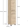 Held Möbel Midischrank Florenz, 30 cm, Wotaneiche, mit Maßangaben.