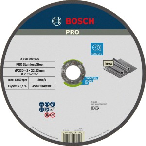 Bosch Schleif-Trennscheibe Inox, 230 mm Durchmesser, für Winkelschleifer Zubehör.