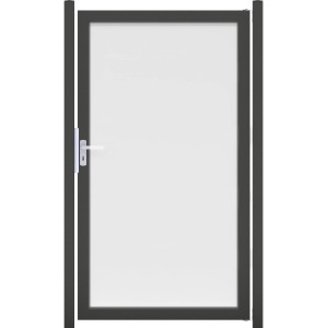 GroJaAmbiente Tor komplett Satiniert DIN: links Rahmen DB703