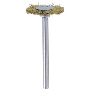 Dremel Messingbürste 535, 19 mm für Miniaturwerkzeuge. Ideal für schonendes Reinigen von Metallen.