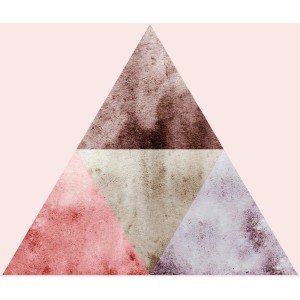 Komar Wandbild Triangles Top Red 30 x 40 cm