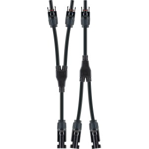 Schwaiger Solar-Adapterkabel-Set 2in1 für PV-Module, 20cm, zur Erweiterung von Solaranlagen.