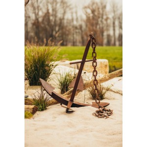 Ferrum Art Design Deko-Anker, 102 cm, Edelrost, für den Garten.