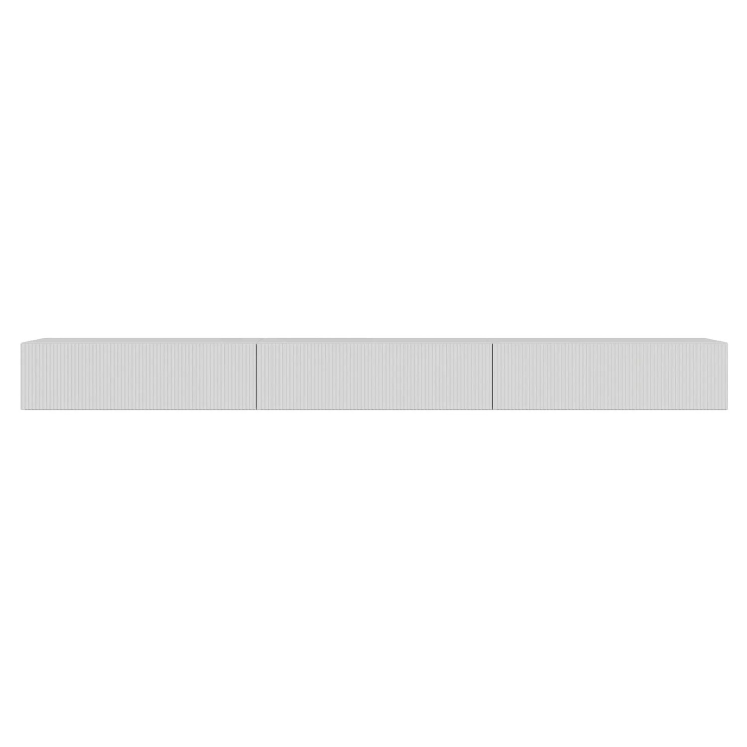 Selsey TV-Hängeboard Veldio mit Lamellenfront 300 cm Weiß_6