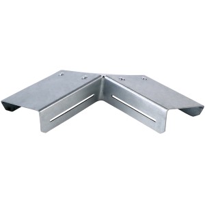 Bellissa Eckteil 4er-Set aus verzinktem Stahl für Schneckenblech am Hochbeet.