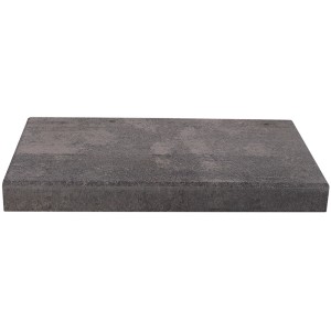Anthrazit-schattierte Zaunstein Abdeckplatte, 52x30x5cm, für Mauersysteme.