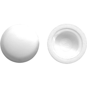 Sarei Fensterbankkappen, Ø 11,5 mm, Weiß, 12er-Set, zur Abdeckung von Schrauben an Fensterbänken.