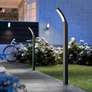 Moderne Philips LED-Wegeleuchte Splay in Anthrazit für den Außenbereich.