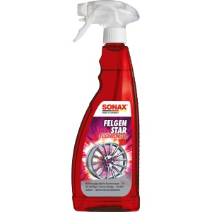 Sonax Felgenstar 750ml: Felgenreiniger für Stahl- und Alufelgen mit Sprühkopf.