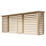 TIMBELA Brennholzregal M203, 6,7 m³, aus Holz mit Pultdach für Kaminholz und mehr.