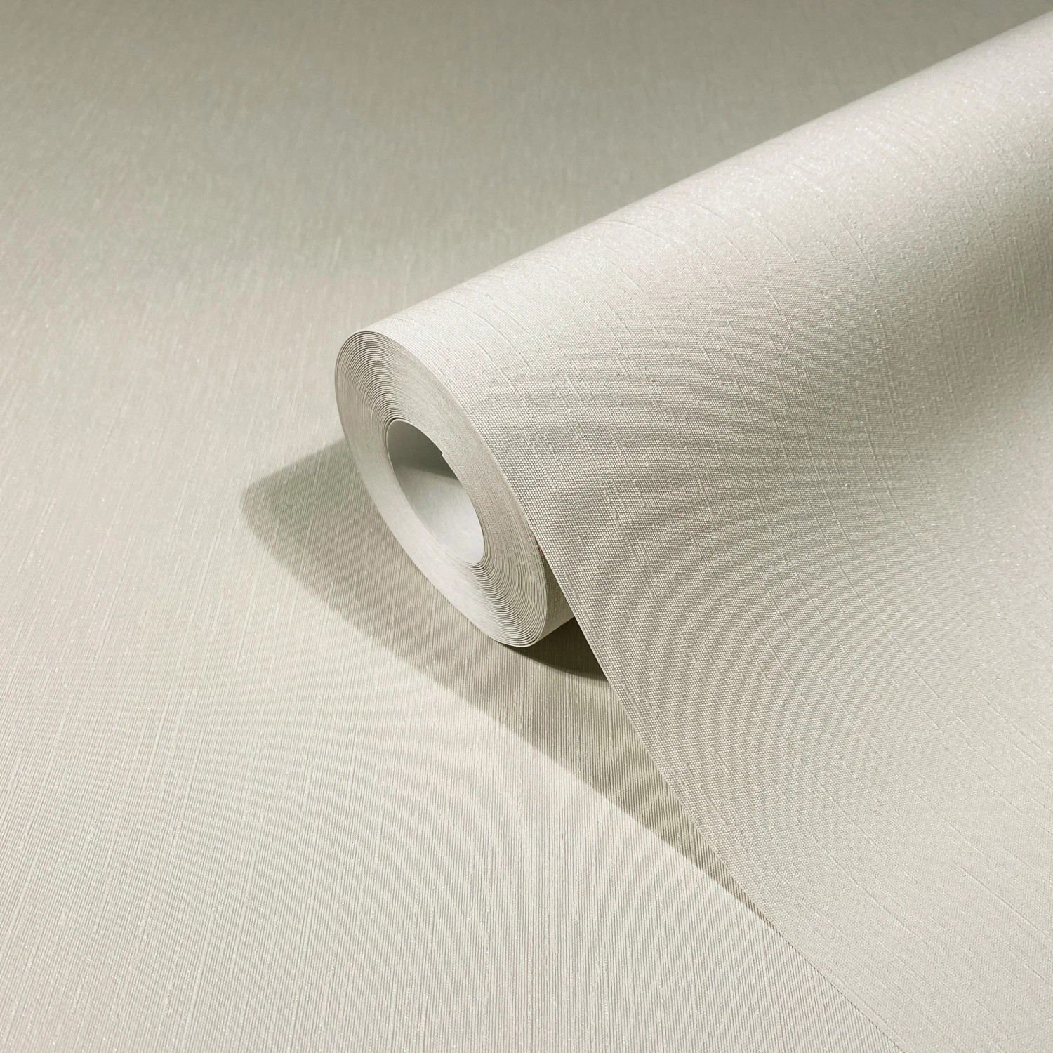 Rolle Marburg Vliestapete Villa Romana 53 Uni Greige mit feiner Struktur.