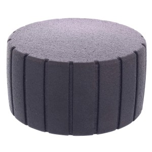 Schwarzer, runder Wagner Türstopper Space zum Schrauben oder Kleben, Ø 55 mm.