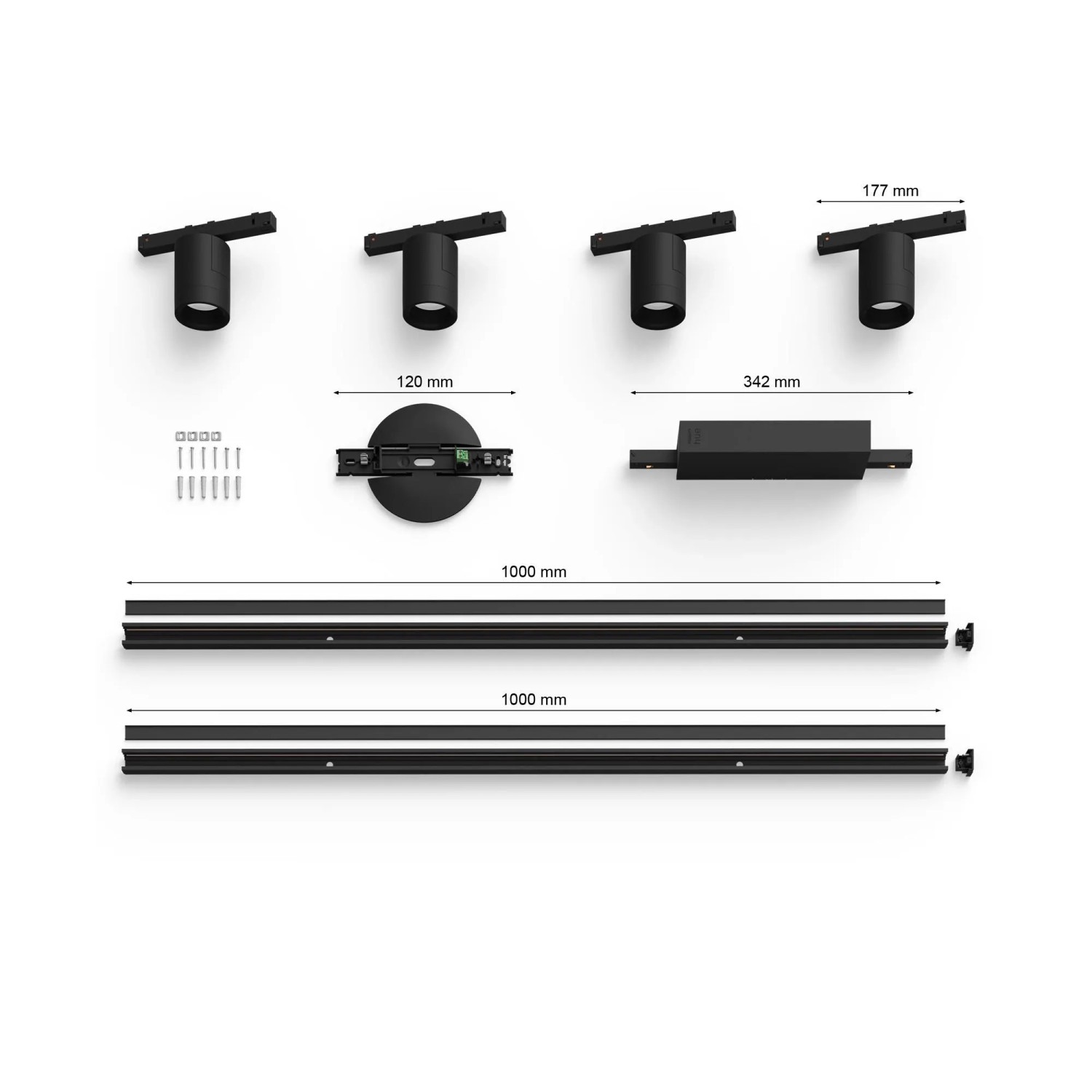 Philips Hue LED-Deckenleuchte Perifo Schienensystem 4 Spots Schwarz_13