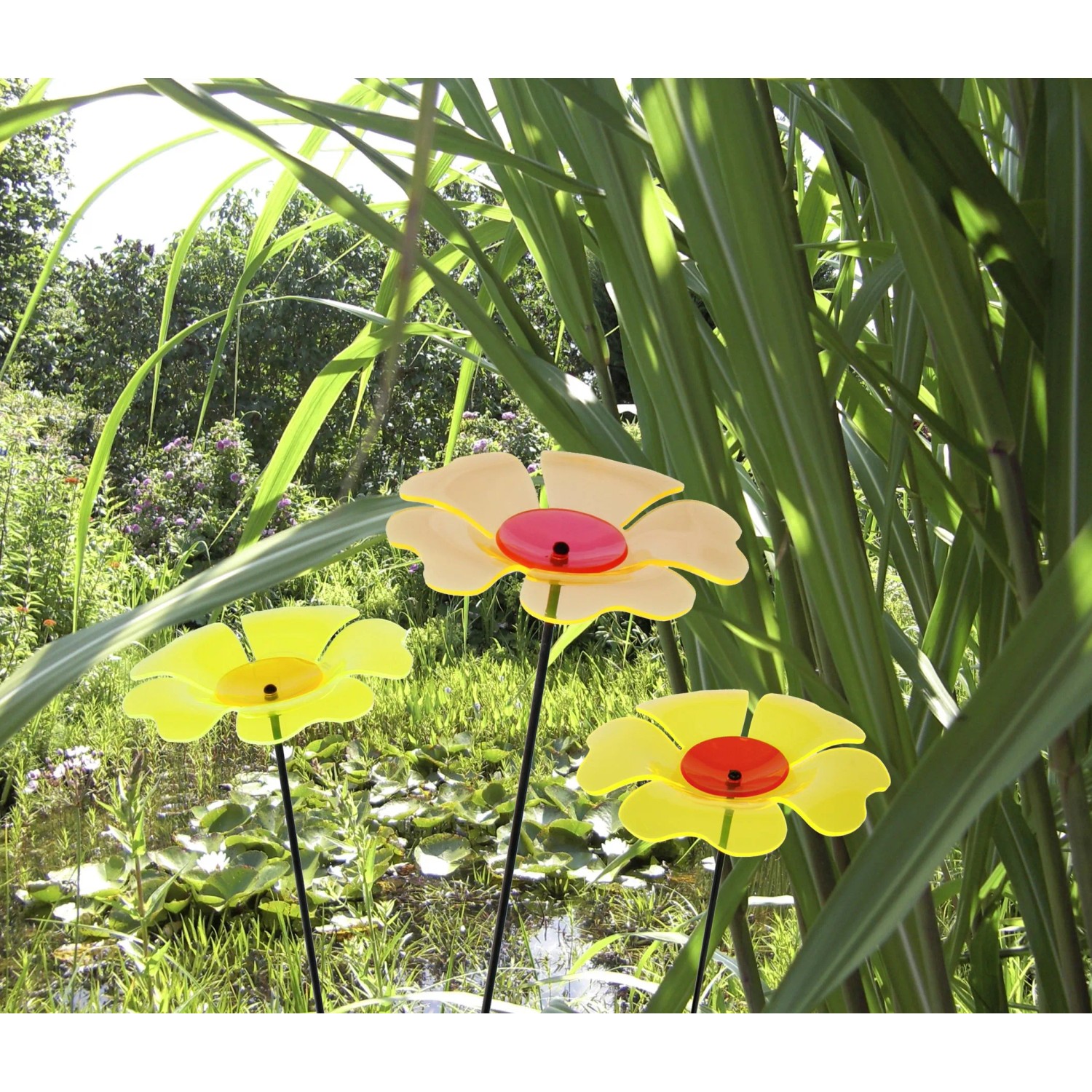 Deko-Gartenstecker Lichtspiel Mohnblume 95 cm kaufen bei OBI