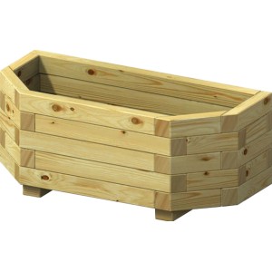 Wandpflanzkasten aus Nadelholz, 95x43 cm, ideal für den Garten oder die Terrasse.