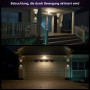 Philips Hue Flutlichtkamera Secure, schwarzer Strahler mit Kamera zur Hausüberwachung.