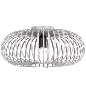 Graue Trio Deckenleuchte Johann im Antik-Look mit filigranem Metall-Lampenschirm.