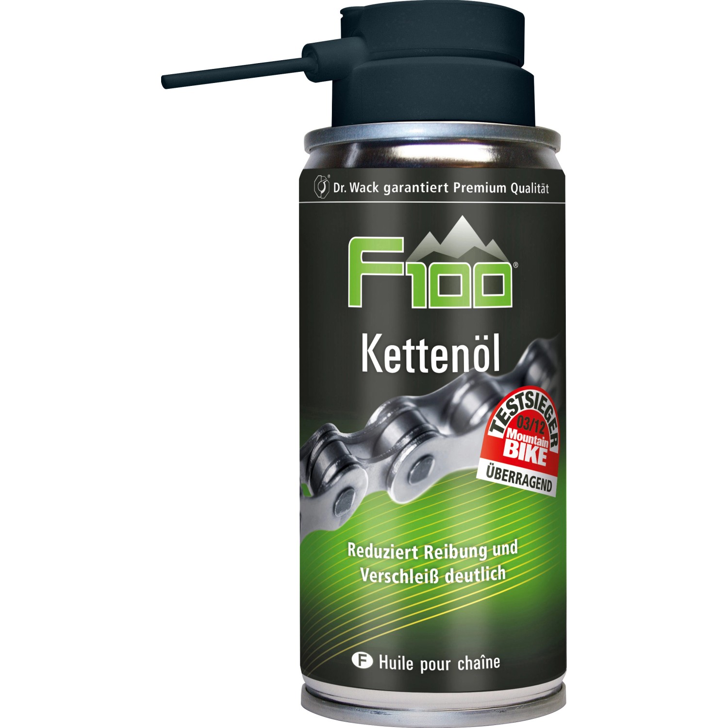 Dr. Wack F100 Kettenöl 100ml für Fahrradketten, reduziert Reibung und Verschleiß.