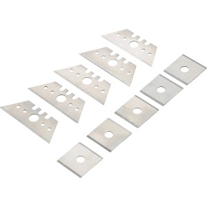 LUX Ersatzklingen für Kantenhobel, 10er Set Hartmetall-Klingen für Gipskartonplatten.