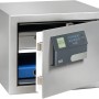 Burg-Wächter Möbeleinsatztresor MT 640 E FP, Tresor mit elektronischem Schloss und Fingerprint-Sensor, Platingrau.