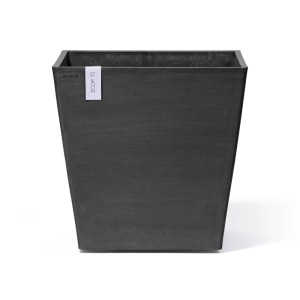Ecopots Pflanztopf Rotterdam Dunkelgrau, quadratisch, mit Rollen, 50x50 cm.