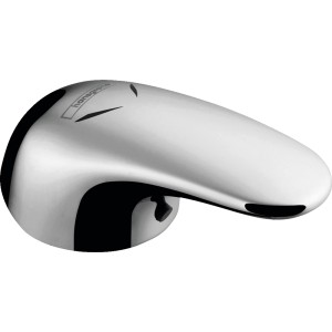 Hansgrohe Talis E Armatur Griff in Chrom, Detailaufnahme.