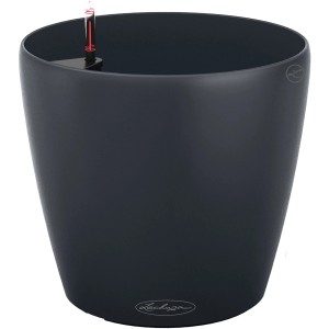 Lechuza Classico Color Pflanzgefäß, Ø 59cm, schiefergrau, aus Kunststoff mit Bewässerungssystem.