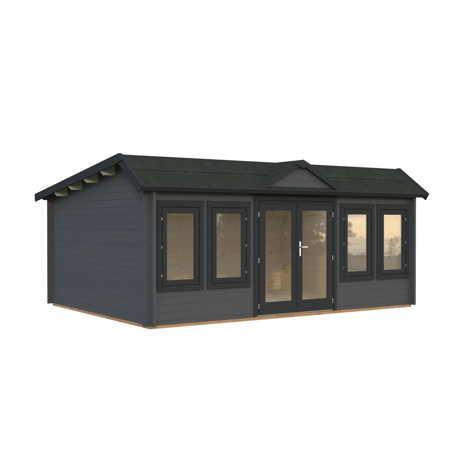 Palmako Gartenhaus Claudia Pent 530 x 380 cm Lackiert Grau-Anthrazit FSC®_2