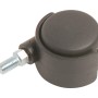 Doppelrolle mit Gewinde, Ø 40 mm, 20 kg Traglast, aus schwarzem Kunststoff.