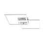 Moderne LED-Deckenleuchte Palmaves 1 von Eglo mit zwei Quadraten aus gebürstetem Aluminium.