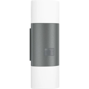 Steinel LED-Außenwandleuchte L 910 S in Anthrazit mit Bewegungsmelder.