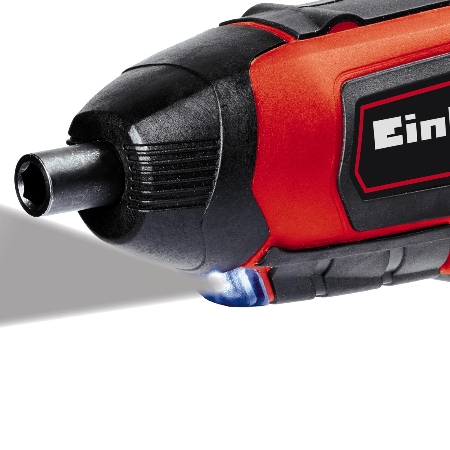 Einhell Akkuschrauber TE-SD 3,6/1 Li, rot-schwarz, mit LED-Licht und Bitaufnahme.