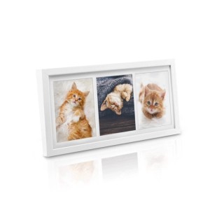 Weißer Bomoe Galeria Bilderrahmen für 3 Fotos (13x18cm), ideal für Dekoartikel & Wohnaccessoires.