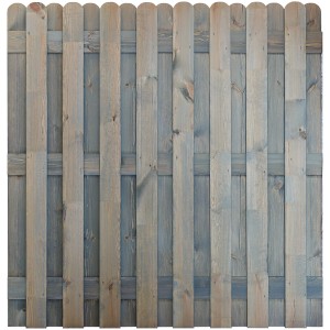 Bohlenzaun KDI 180 cm x 180 cm Grau