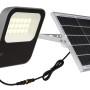 Graue Globo Solarleuchte aus Aluminiumdruckguss, 21,9 cm, mit Solarpanel für den Außenbereich.