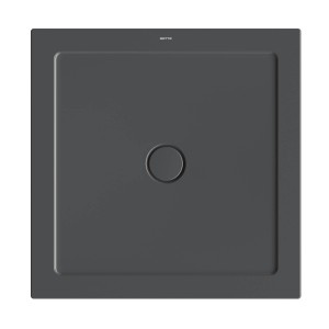 Quadratische Bette Duschwanne Extraflach Stage, 90x90 cm, Raven.