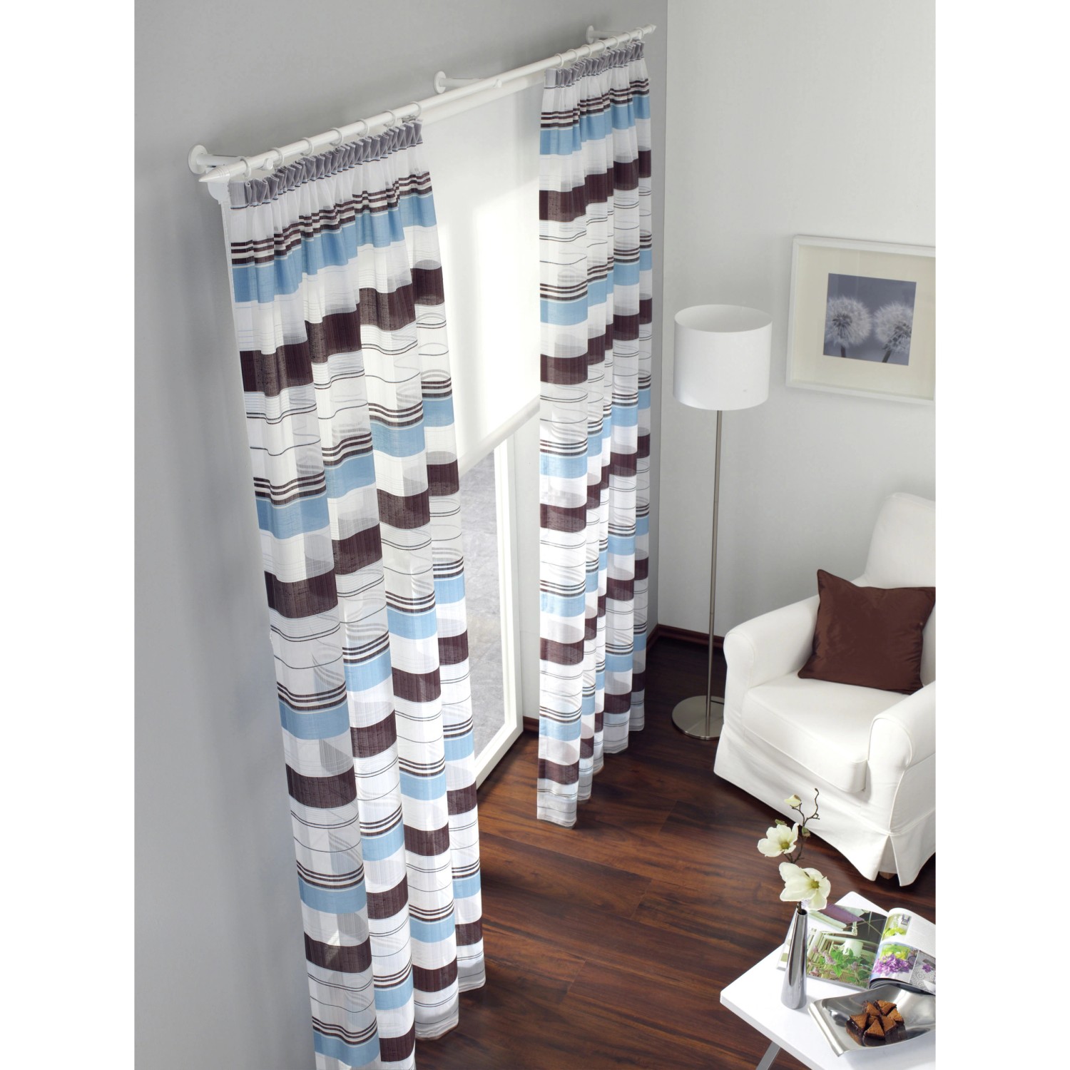 Gardinia Endstücke Chicago Spitze, 2er-Pack, weiß, für Stilgarnituren mit Ø 20 mm.